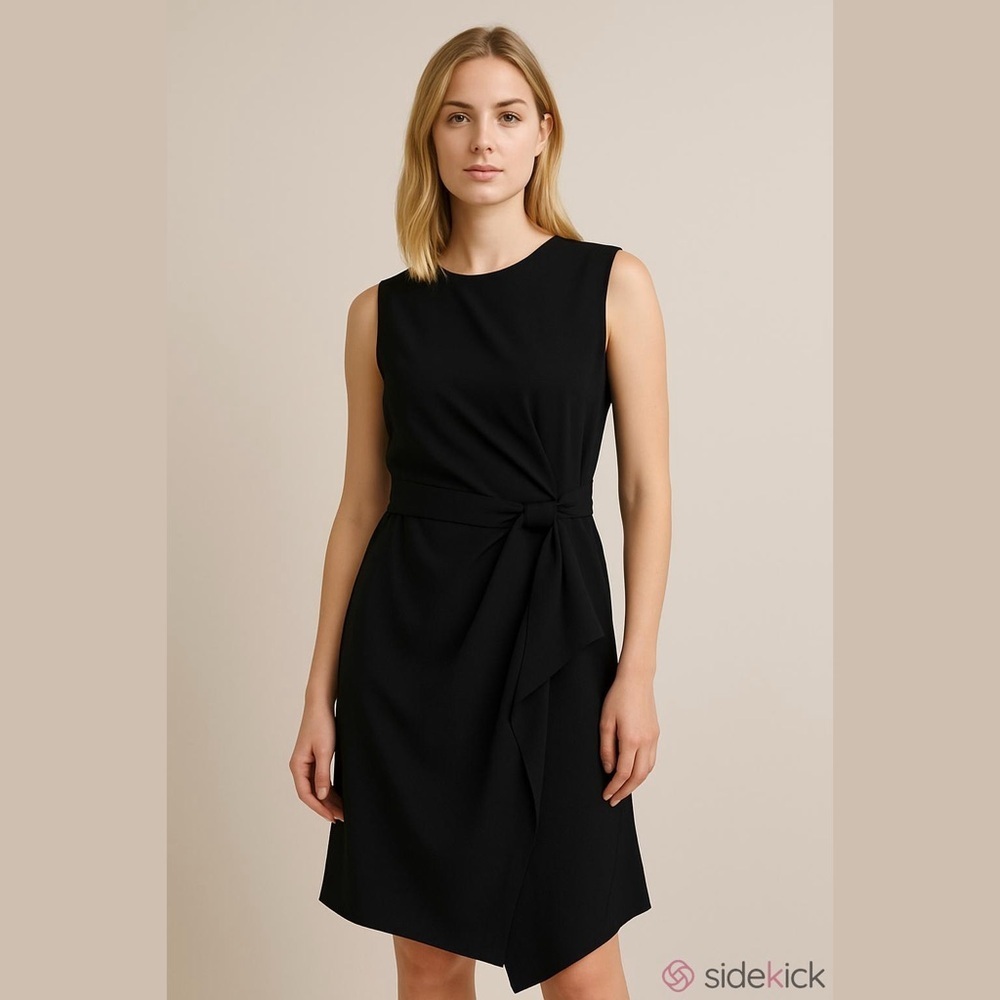 Diane Von Furstenburg Exclusive Faux Wrap Sleeveless Mid-length Fitted Dress